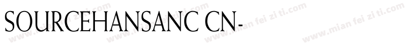 SOURCEHANSANC CN字体转换